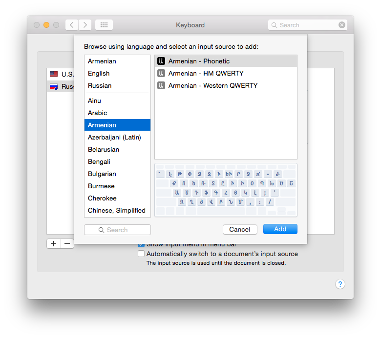 Keyboard Settings/Layouts