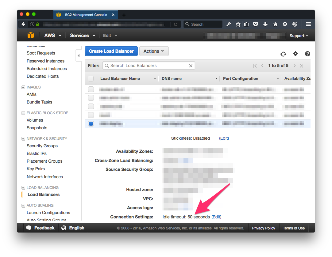 AWS Elastic Load Balancer Idle Timeout